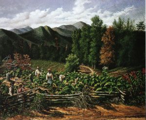 Tobacco Field with Five Figures (North Carolina) -  William Aiken Walker Oil Painting