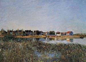 View of Saint-Mammes -   Alfred Sisley Oil Painting