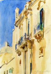Facade of a Palazzo, Girgente, Sicily - John Singer Sargent Oil Painting