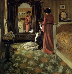 Interior, Bedroom with Two Figures - Oil Painting Reproduction On Canvas