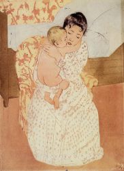 Nude Child - Mary Cassatt oil painting,