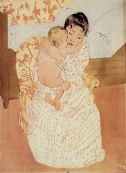 Nude Child -   Mary Cassatt oil painting,