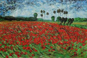 Field with Poppies III -   Vincent Van Gogh Oil Painting