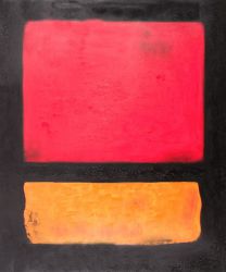 Untitled (Red, Orange over Black) - Mark Rothko Oil Painting