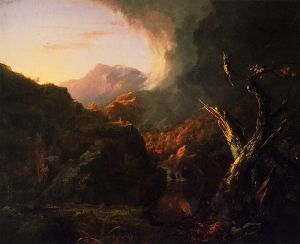 Landscape with Dead Trees - Thomas Cole Oil Painting