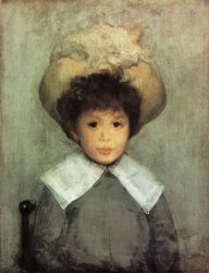 Arrangement in Grey: Portrait of Master Stephen Manuel - James Abbott McNeill Whistler Oil Painting