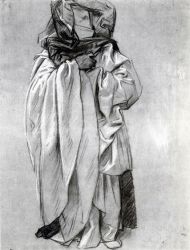 Study of Ezekiel for Frieze of the Prophets -   John Singer Sargent Oil Painting