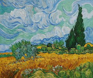 Wheat Field with Cypresses II -  Vincent Van Gogh Oil Painting