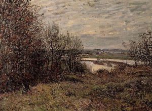 The Roches-Courtaut Wood, near By -   Alfred Sisley Oil Painting