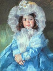 Margot in Blue - Mary Cassatt Oil Painting