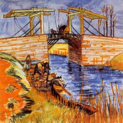 The Langlois Bridge at Arles -  Vincent Van Gogh Oil Painting