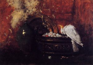 Still Life with Cockatoo -  William Merritt Chase Oil Painting