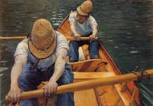 The Oarsmen -   Gustave Caillebotte Oil Painting