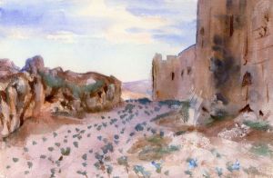 Fortress, Roads and Rocks - John Singer Sargent Oil Painting