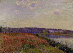 The Fields and Hills of Veneux-Nadon -   Alfred Sisley Oil Painting