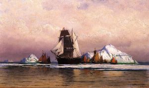 Fishing Fleet off Labrador - William Bradford Oil Painting