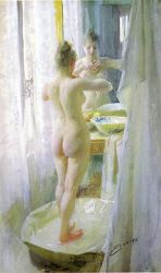 The Tub -   Anders Zorn Oil Painting