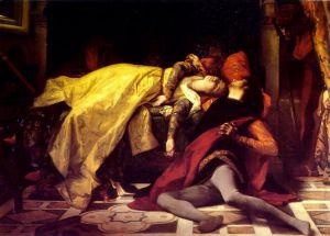 The Death of Francesca da Rimini and Paolo Malatesta -  Alexandre Cabanel Oil Painting,