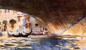 Under the Rialto Bridge -   John Singer Sargent Oil Painting