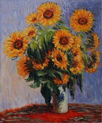 Sunflowers - Claude Monet Oil Painting