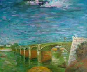 The Seine Bridge at Asnieres - Oil Painting Reproduction On Canvas