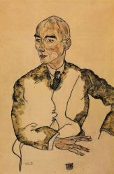 Portrait of Dr. Viktor Ritter von Bauer -   Egon Schiele Oil Painting