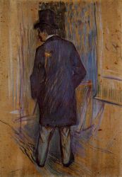 Monsieur Louis Pascal from the Rear - Henri De Toulouse-Lautrec Oil Painting