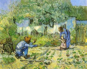 First Steps (after Millet) -  Vincent Van Gogh Oil Painting