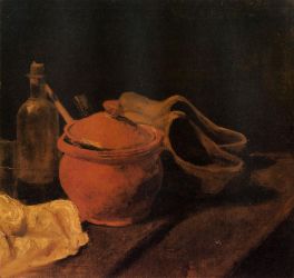 Still Life with Earthenware, Bottle and Clogs -  Vincent Van Gogh Oil Painting