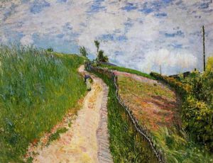 The Hill Path, Ville d\'Avray -   Alfred Sisley Oil Painting