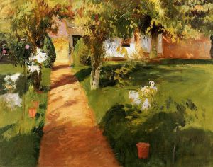 Millet\'s Garden -   John Singer Sargent Oil Painting