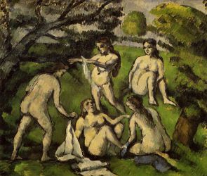 Five Bathers - Paul Cezanne oil painting