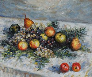 Pears and Grapes - Claude Monet Oil Painting