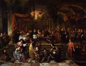 The Wedding Feast at Cana -   Jan Steen oil painting