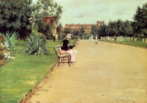 The Park -  William Merritt Chase Oil Painting