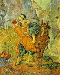 The Good Samaritan (after Delacroix) - Vincent Van Gogh Oil Painting