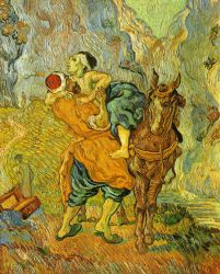 The Good Samaritan (after Delacroix) -   Vincent Van Gogh Oil Painting