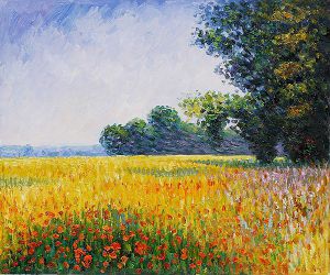 Oat Fields -  Claude Monet Oil Painting