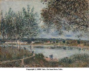 The Path to the old Ferry at By -  Alfred Sisley Oil Painting