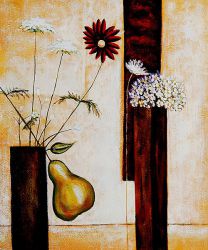 Infused Geometry (Daisy) - Oil Painting Reproduction On Canvas