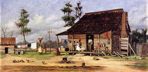 Cabin Scene V - William Aiken Walker Oil Painting