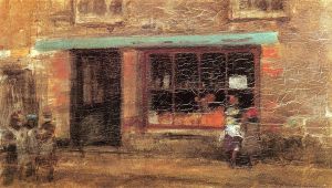 Blue and Orange: The Sweet Shop - James Abbott McNeill Whistler Oil Painting
