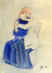 Mother and Child VI -   Mary Cassatt oil painting,