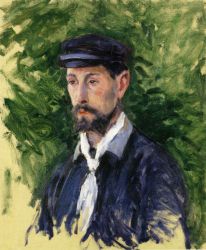 Bust Portrait of Eugene Lamy -  Gustave Caillebotte Oil Painting