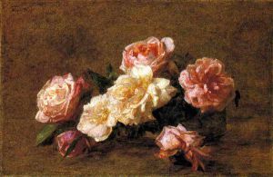 Roses 12 - Henri Fantin-Latour Oil Painting