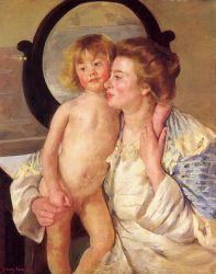 Mother and Child IV -   Mary Cassatt oil painting,