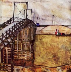 The Bridge -  Egon Schiele Oil Painting