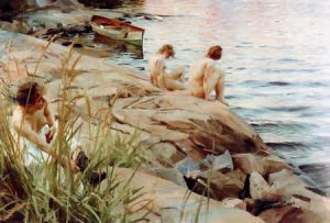 Out - Anders Zorn Oil Painting