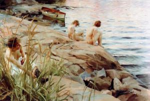 Out -   Anders Zorn Oil Painting