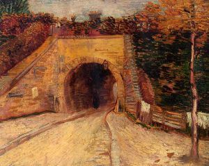 Roadway with Underpass -   Vincent Van Gogh oil painting